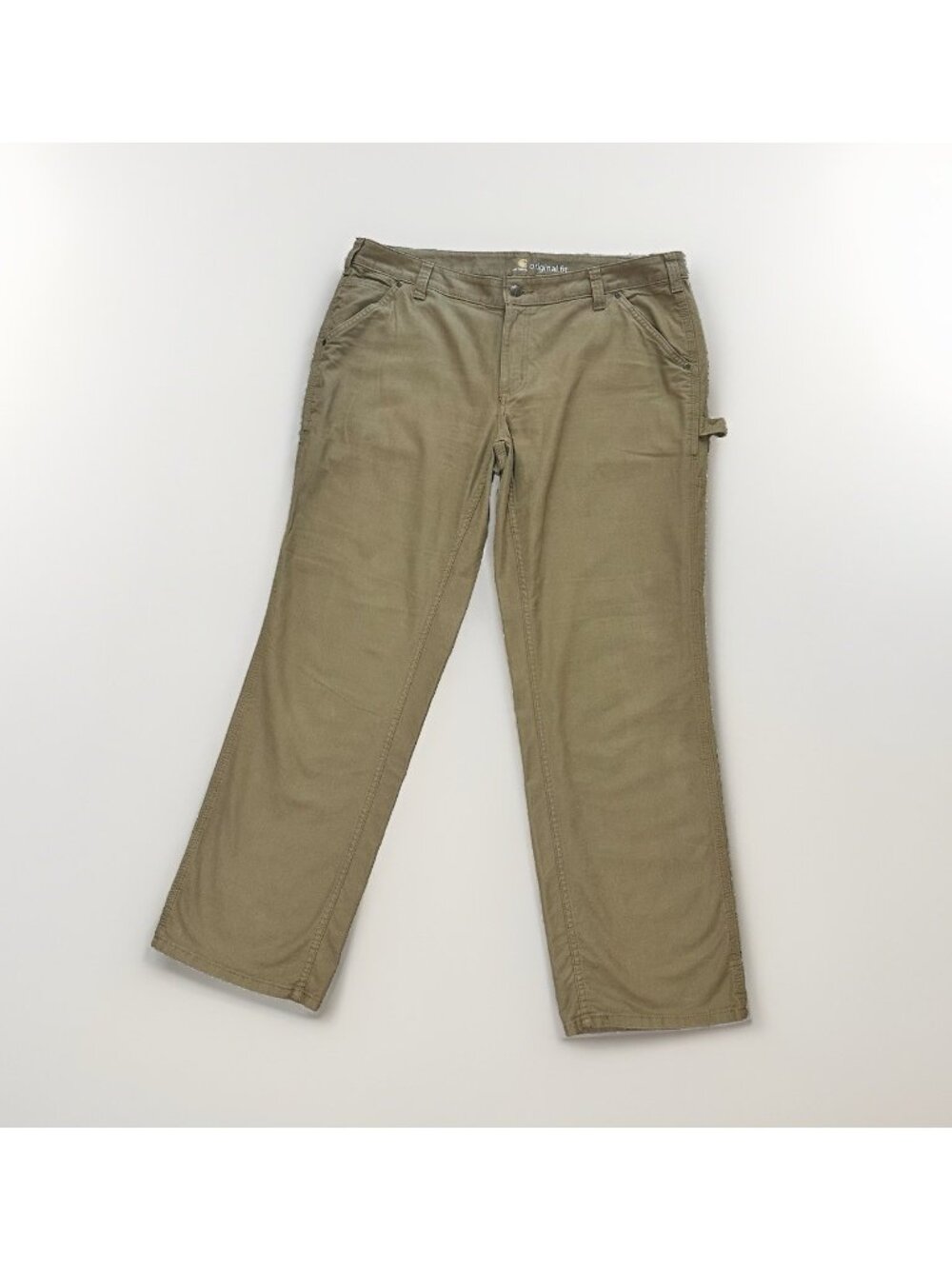 Carhart Pants Size 16 Women’s Original Fit Pants Dark Khaki Straight Leg Utility
